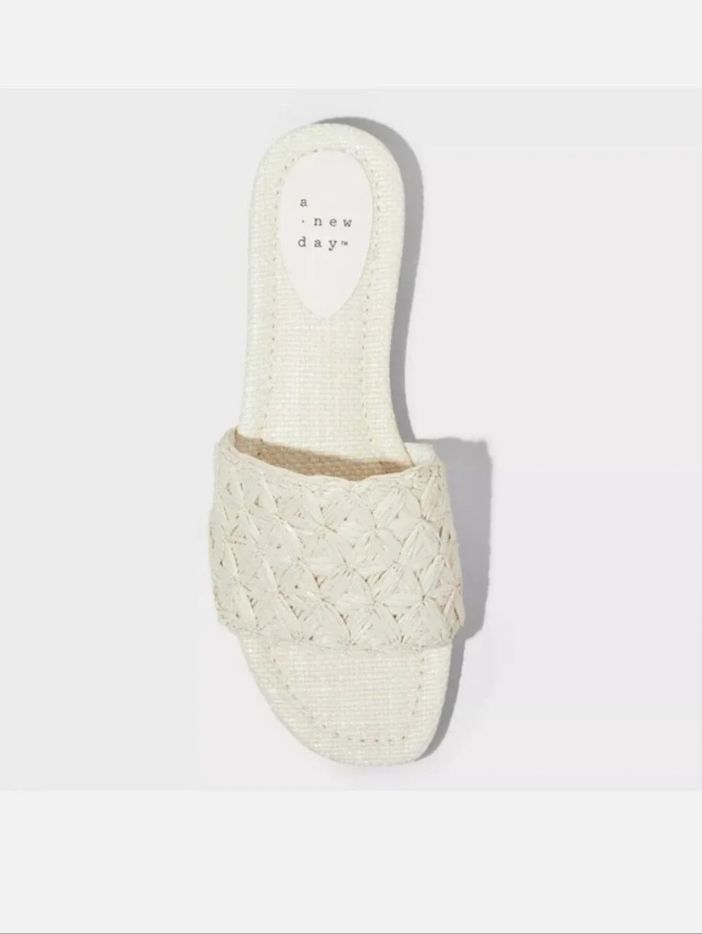 A New Day Raffia Woven Slide Sandal Size 9.5